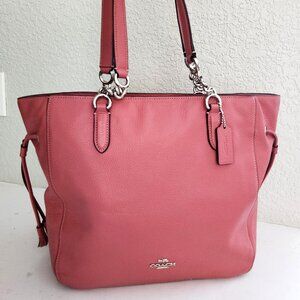 Like New Coach Elle Dusty Pink Leather Shoulder Bag Purse
